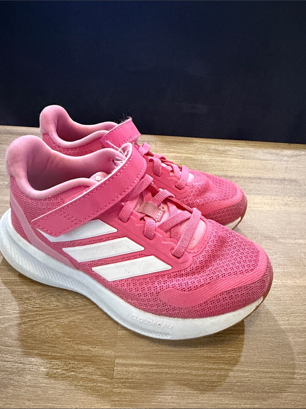 Adidas Runfalcon 5 Kids Pink and White Sneakers size 11